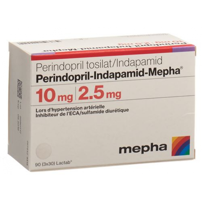 Периндоприл Индапамид Мефа 10/2,5 мг 90 таблеток покрытых оболочкой