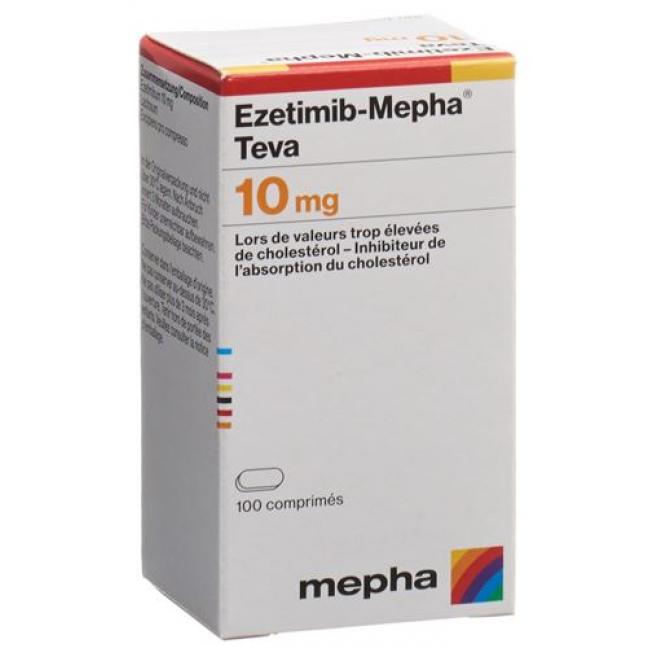 Эзетимиб Мефа Тева 10 мг 100 таблеток