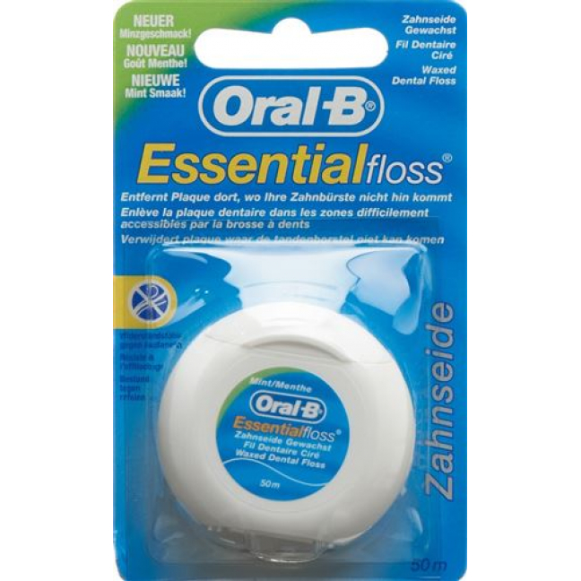 Oral B Essentialfloss 50m mint gewachst