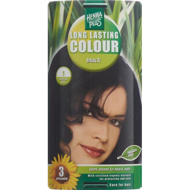 Henna Plus Long Last Colour 1 Schwarz