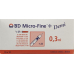 BD Microfine+ Demi U100 Insulin Spritzen 0.30мм x 8мм 100x 0.3мл