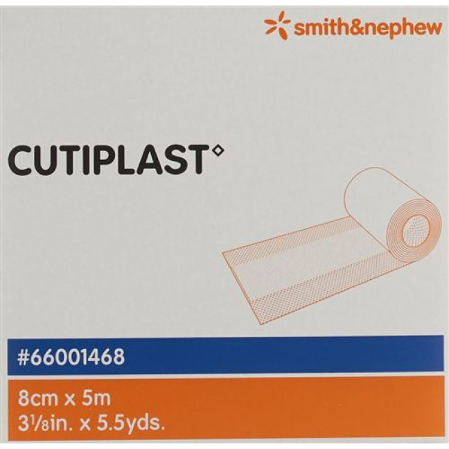 Cutiplast повязка для ран 8смx5m Vlies Weiss