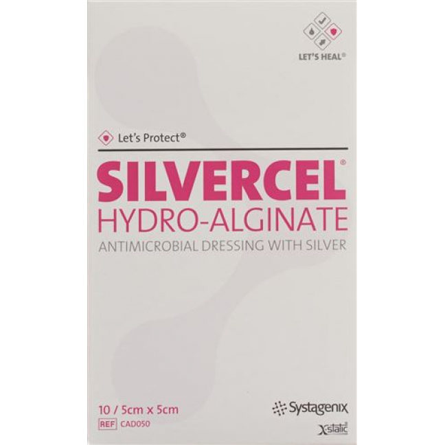Let’s Protect Silvercel Hydroalginat Wundverband 5x5см 10 штук