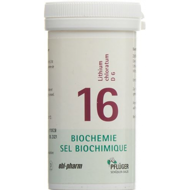 Pflueger Schussler Nr. 16 Lit Chlor в таблетках, D 6 100г