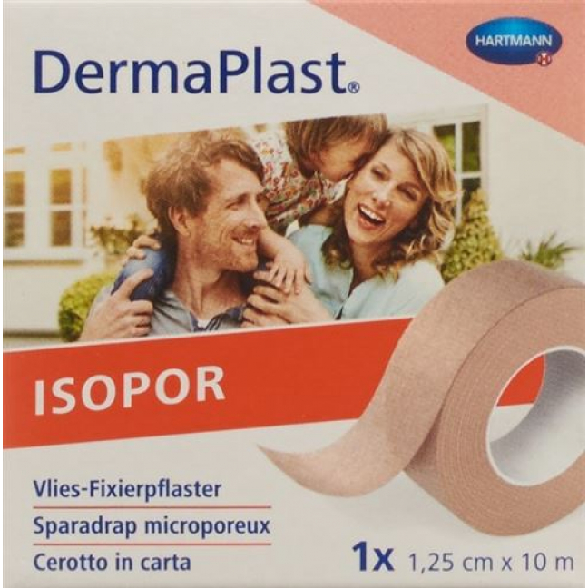 Dermaplast Isopor фиксирующий пластырь 10мX1.25см телесный цвет