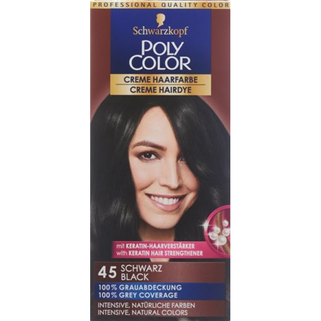 Polycolor крем цвет волос 45 Schwarz 90мл