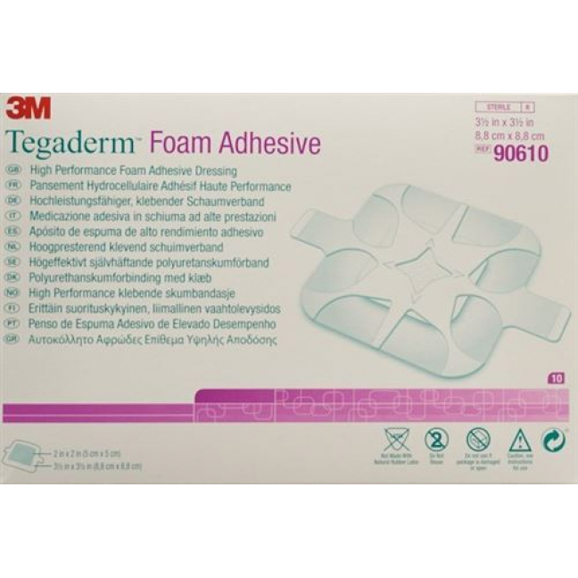 3M Tegaderm Foam Adhesive Schaumkompresse 5x5см 10 штук