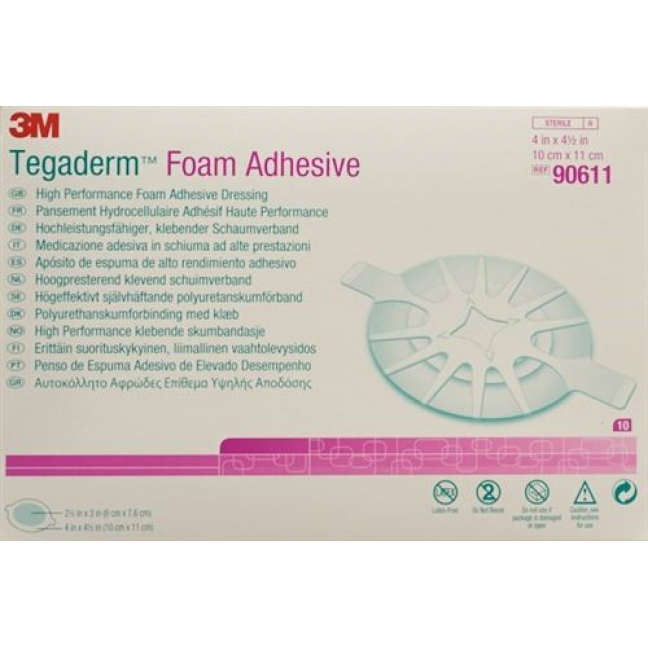 3M Tegaderm Foam Adhesive Schaumkompresse 6x7.6см 10 штук
