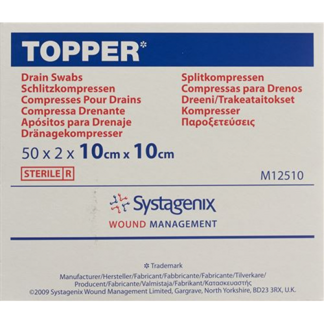 Topper Schlitzkompressen 10x10см стерильный 50 пакетиков 2 штуки