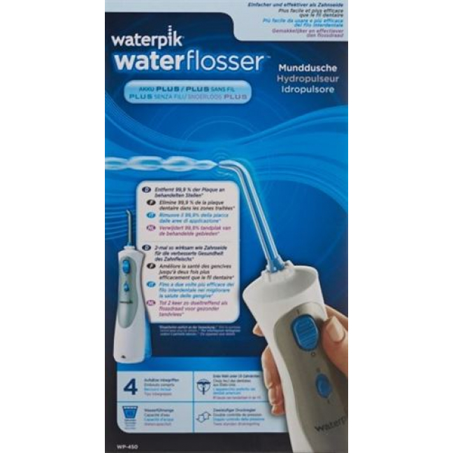 Waterpik Water Flosser Munddusche Wp-450 Akku Plus