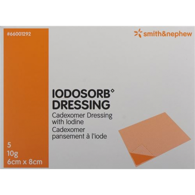 IODOSORB DRESSING 6X8CM 10 G