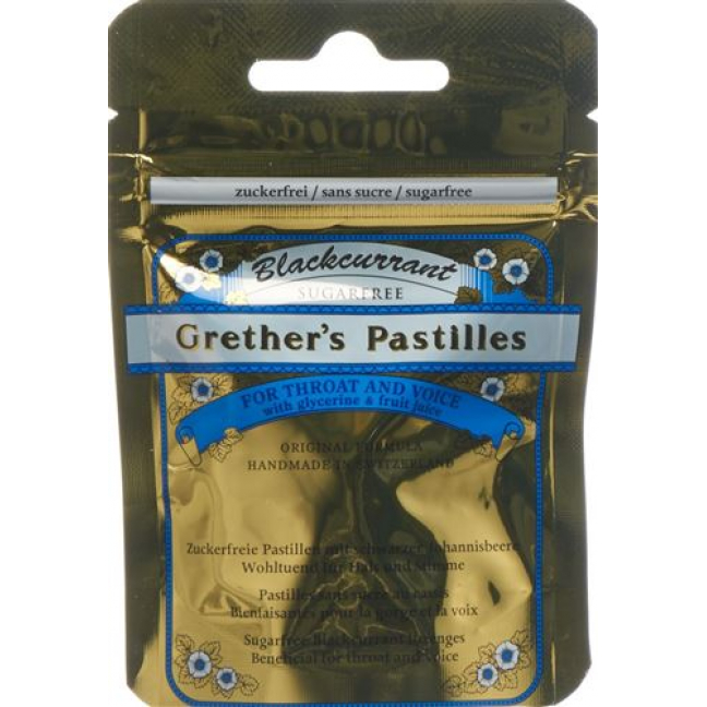 Grether’s Pastilles Blackcurrant Zuckerfrei 110г