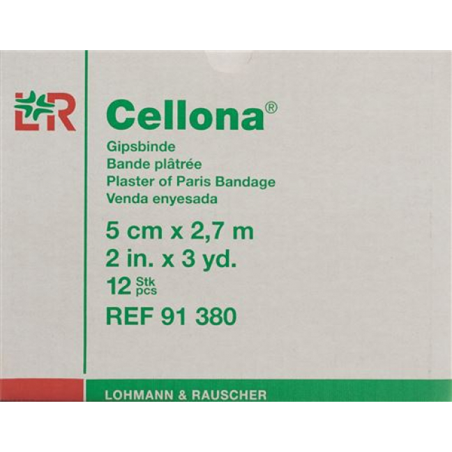 Cellona Gipsbinden 2.75мX5см Feincremig 12 штук