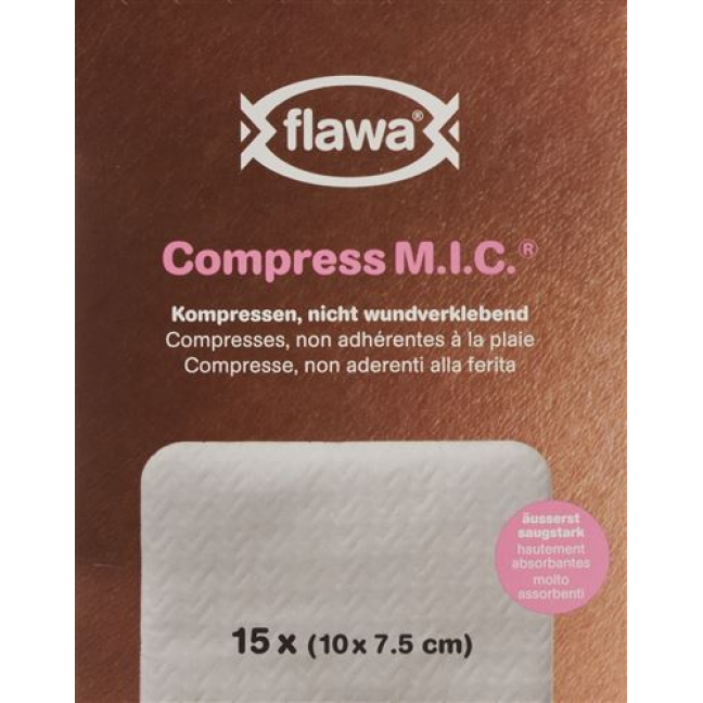 Flawa Compress M.I.C Kompresse 7.5x10см 15 штук