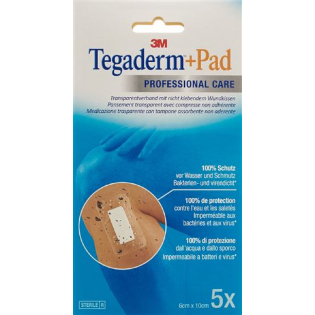 3M Tegaderm + Pad 6x10см / Wundkissen 2.5x6см 5 штук