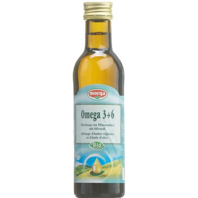 Морга Омега 3 + 6 органическое кулинарное масло холодного отжима 150 мл