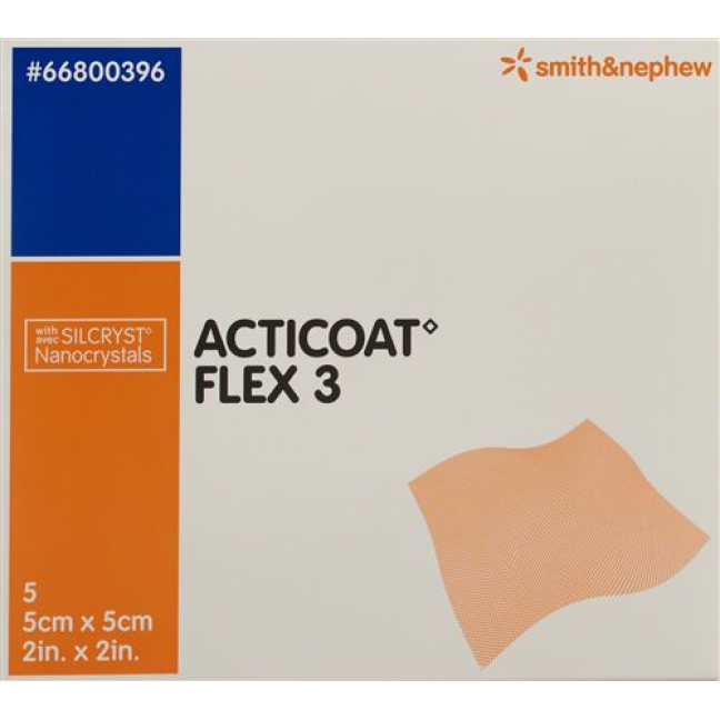 Acticoat Flex 3 повязка для ран 5x5см 5 штук