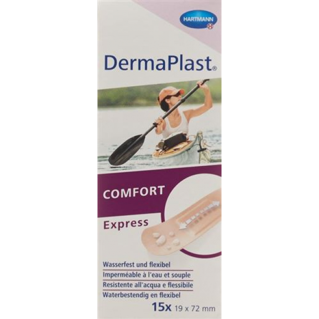Dermaplast Comfort Express Strips 19x72мм 15 штук