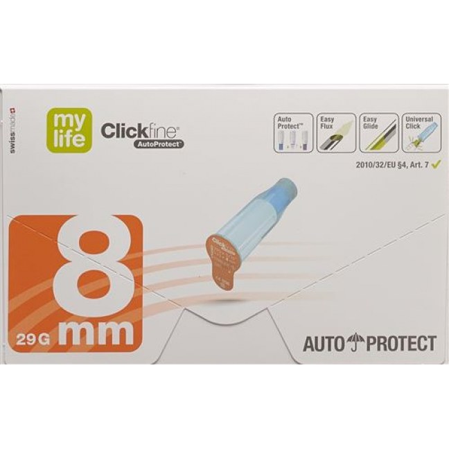 Mylife Clickfine Auto Protect Pen Nadel 29г x 8мм 100 штук
