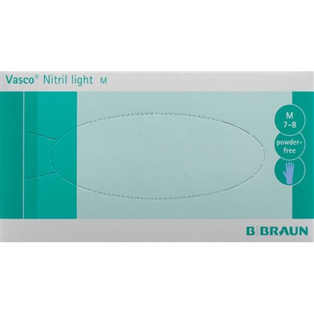 Оглядові рукавички Vasco Nitrile Light M, без латексу, неочищені