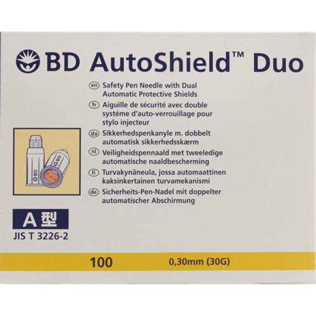 BD Autoshield Tm Duo Sicher-pen-nadel 8мм 100 штук