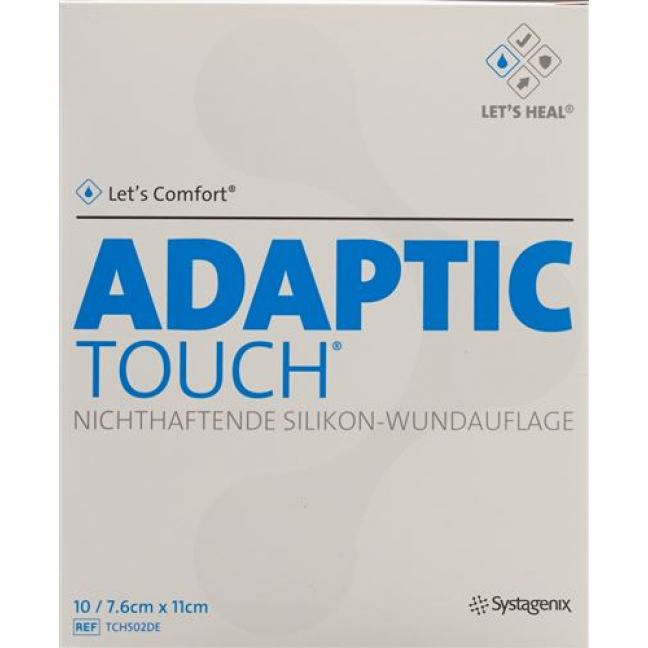 Let’s Comfort Adaptic Touch Silikon-Wundauflage 7.6смx11см 10 шт