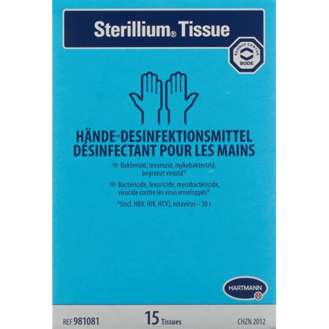 Sterillium Tissue Hande-Desinfektionsmittel 15 штук