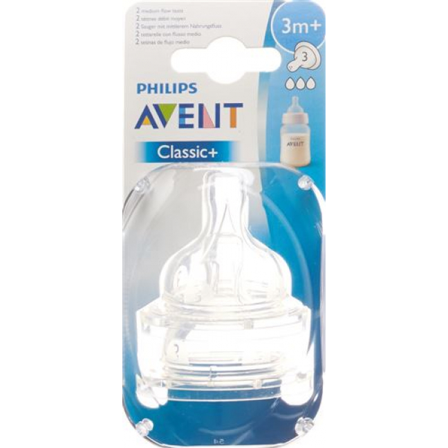 Avent Philips Milch Sauger 3 Loch Silikon 2 штуки