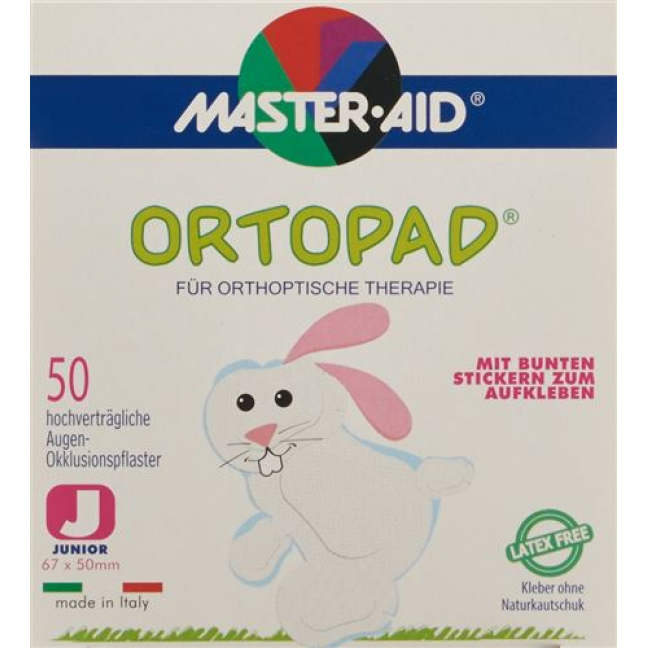 Ortopad Occlusionspflaster Junior Weiss -2j 50 штук