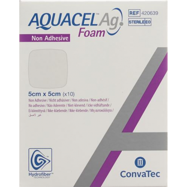 Aquacel Ag Foam 5x5см Non-Adh 10 штук