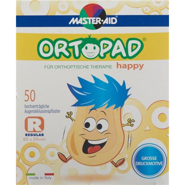 Ortopad Happy Occlusionspflaster Regular 50 штук