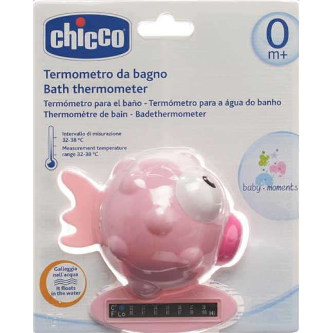 Chicco Badethermometer Globe Fish Pink 0m+