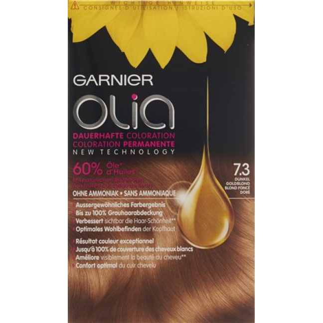 Olia Haarfarbe 7.3 Dunkles Goldblond