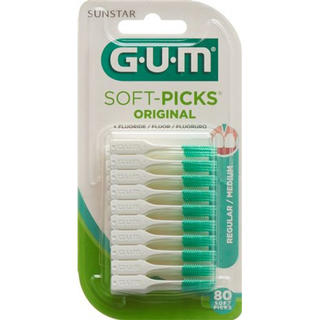 Gum Sunstar Borsten Soft Picks Regular 80 штук
