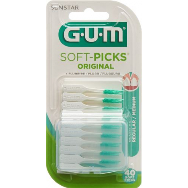 Gum Sunstar 632 Borsten Soft Picks Reg 40 штук