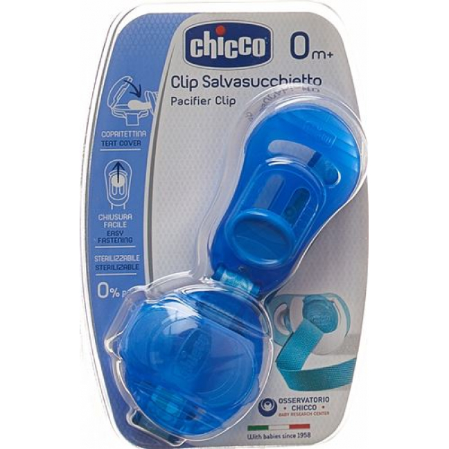 Chicco Saugerschutz mit Clip Blue 0m+