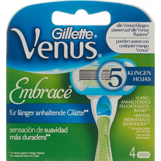 Gillette Venus Embrace Damenrasierer Ersatzklingen 4 штуки