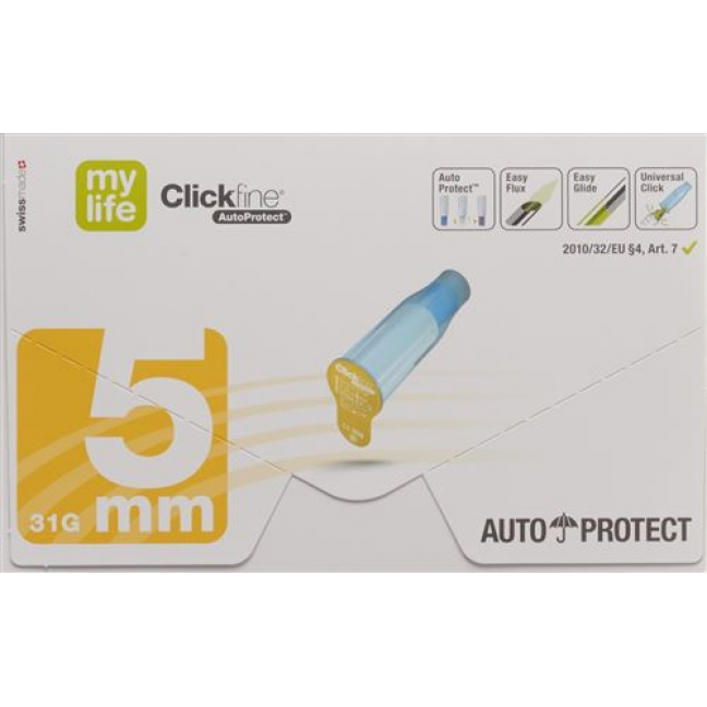 Mylife Clickfine Autoprotect Pen-Nadel 5мм 100 штук