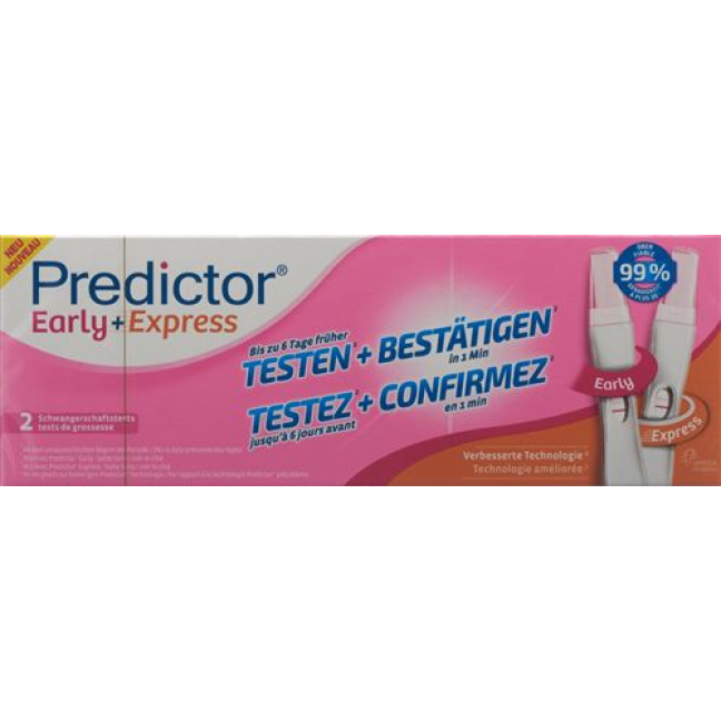 Predictor Early+express Schwangerschaft Test 2 штуки