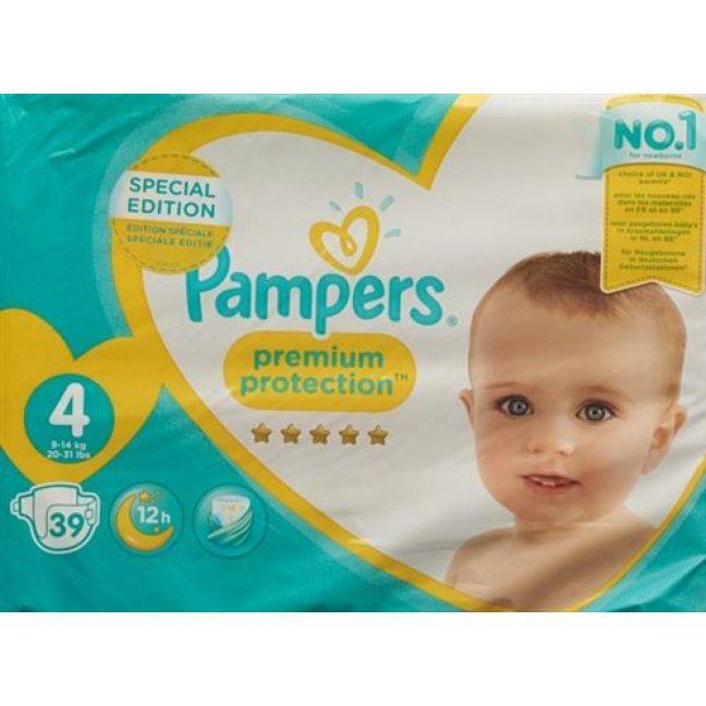 Pampers Prem Prot размер 4 8-16кг Maxi Sparp 39 штук