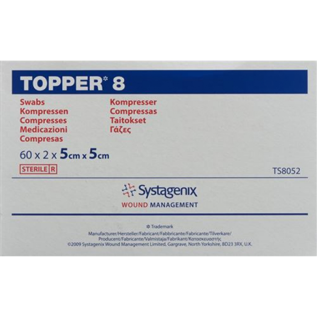 Topper 8 Einmal-Kompressen 5x5см стерильный 60 пакетиков a 2 штуки
