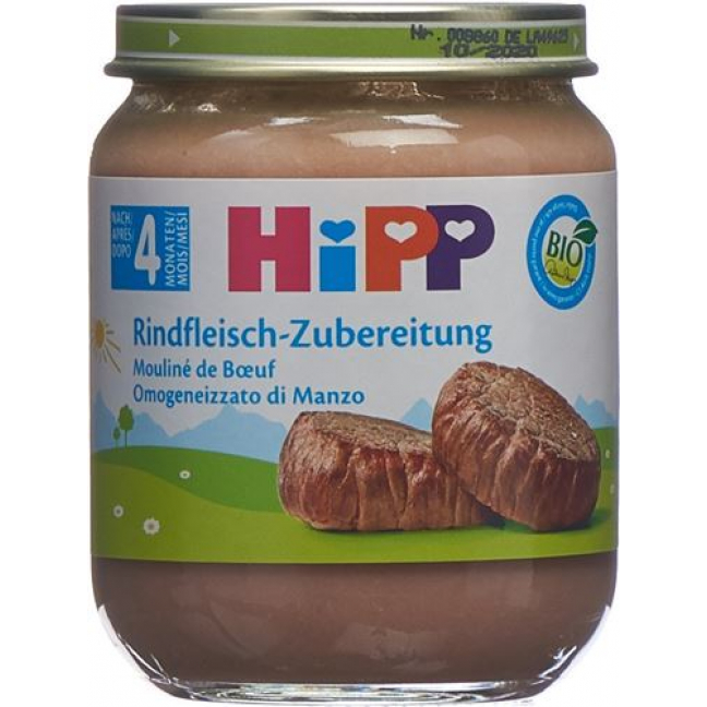 Hipp Rindfleisch Zubereitung 4m (neu) 125г