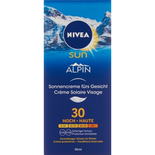Нивея Сан Алпин Лицо солнцезащитный крем солнцезащитный фактор-30 50 мл