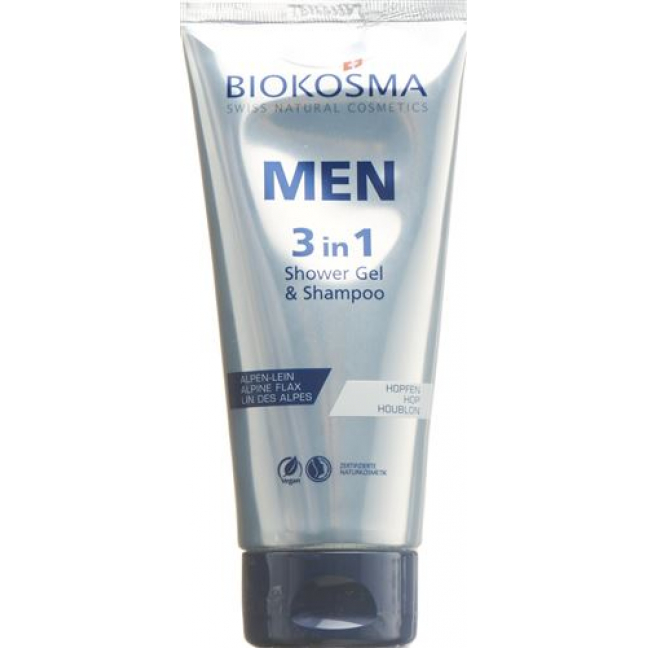 Biokosma Men 3in1 шампунь & Showergel в тюбике 200мл