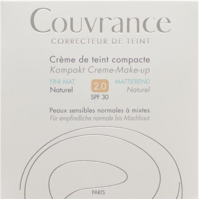 Avene Couvrance Kompakt Make-Up Mat Natur 02 10г