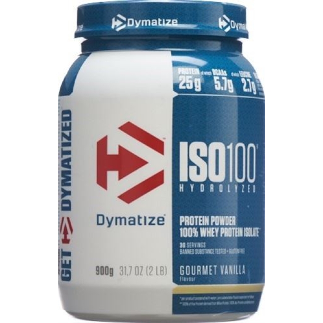 Dymatize ISO 100 Zero Carb Gourmet Vanilla 900 г