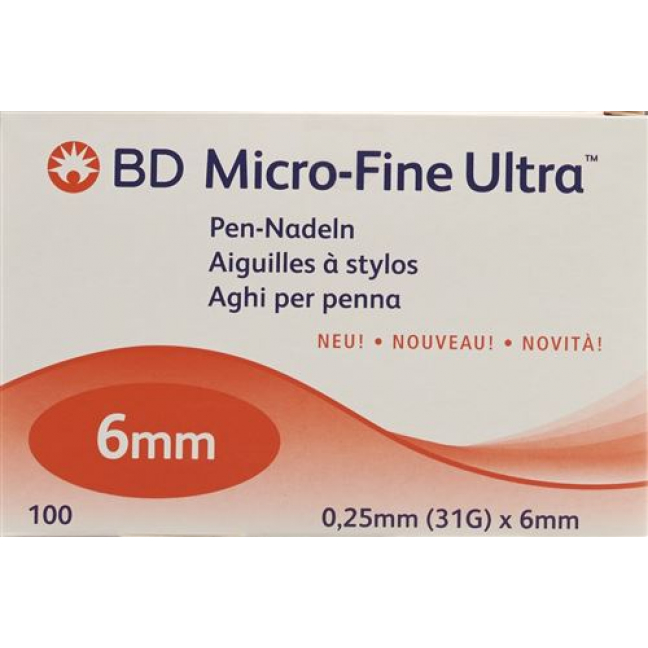 BD MICROFIN ULT PEN NAD 0.25X6