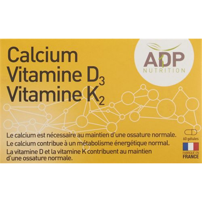 АДП Кальций с витаминами  Д3 + K2 60 желатиновых капсул
