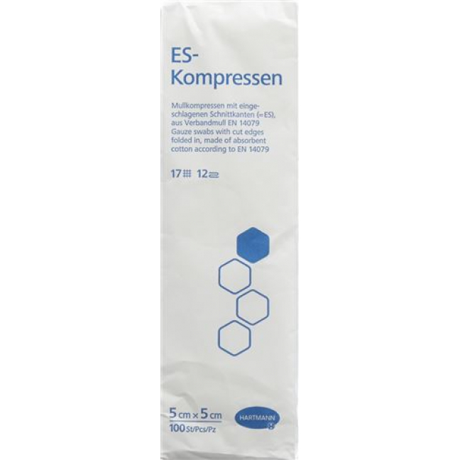 Hartmann Es Kompressen 12-fach 5x5см в пакетиках 100 штук