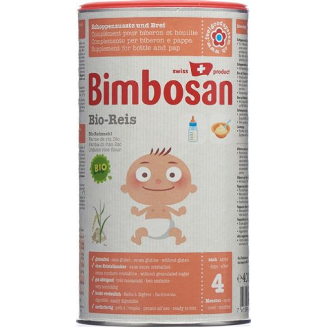 Бимбосан органический рис банка 400 грамм